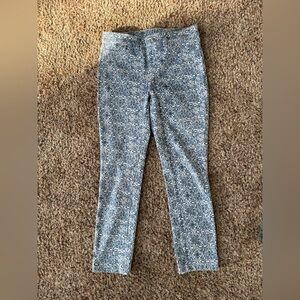 Rafaella Blue Floral Women's Cropped Jeans